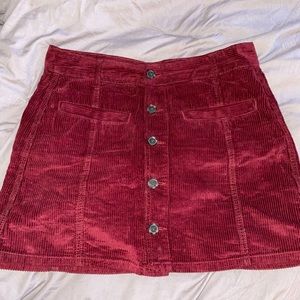 velvet american eagle skirt